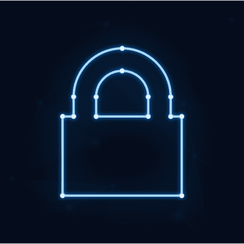 Free padlock neon cybersecurity vector