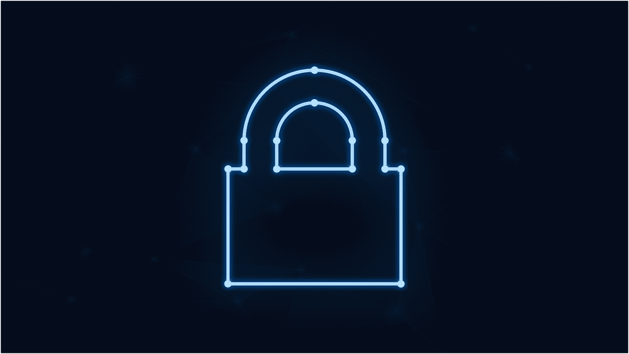 Free padlock neon cybersecurity vector